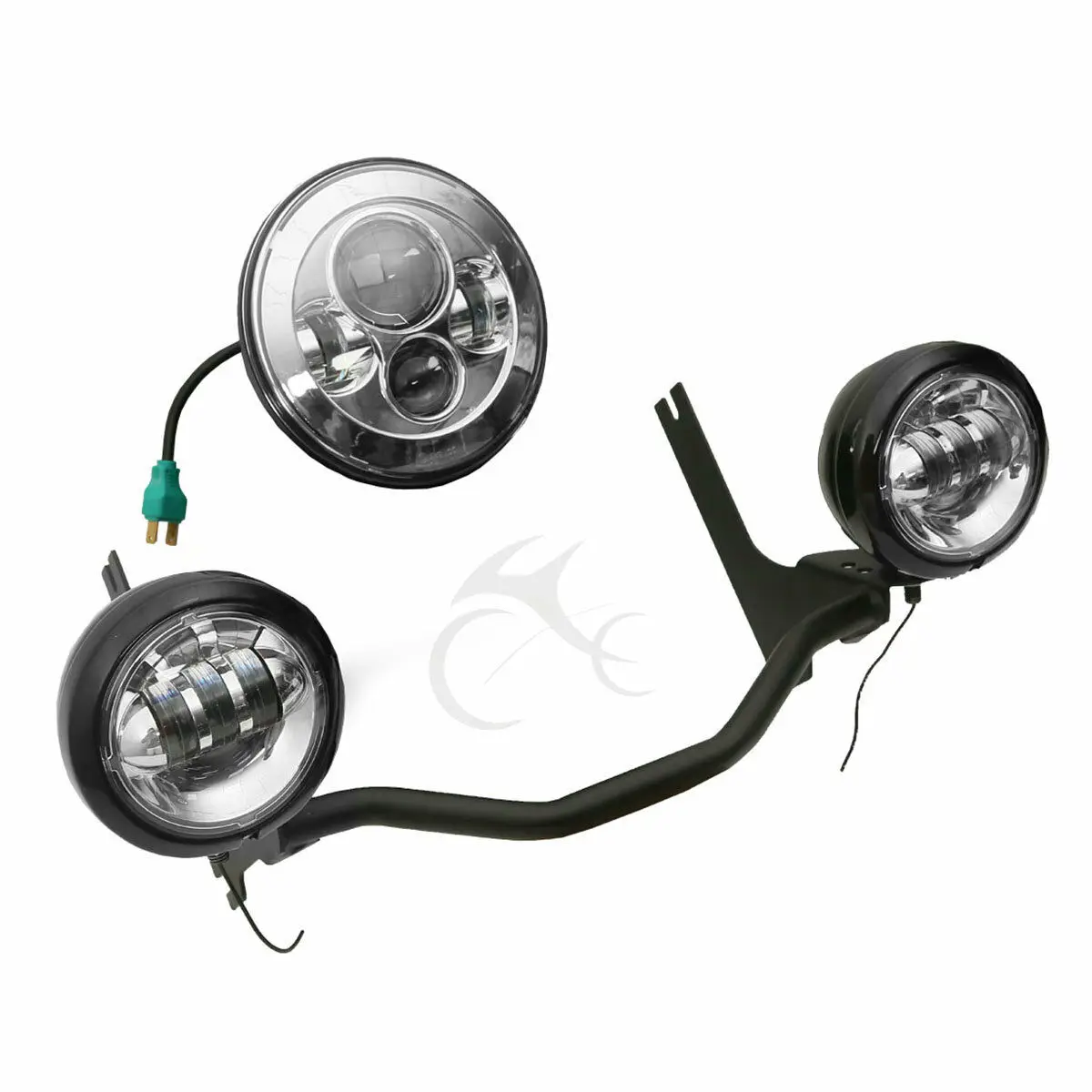 Motorcycle 4 1/2&quot Fog Light +Headlight w/ Bracket For Harley Touring Electra Glide 1994-2013 |
