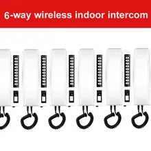 ZHUDELE качество цифровой 2,4 ГГц беспроводной внутренний домофон/домофон стабильная передача сигнала для 6-way, 99 Выдвижная гарнитура