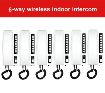 

ZHUDELE Quality Digital 2.4Ghz wireless indoor interphone/intercom stable signal transmission for 6-way,99 handsets extendable