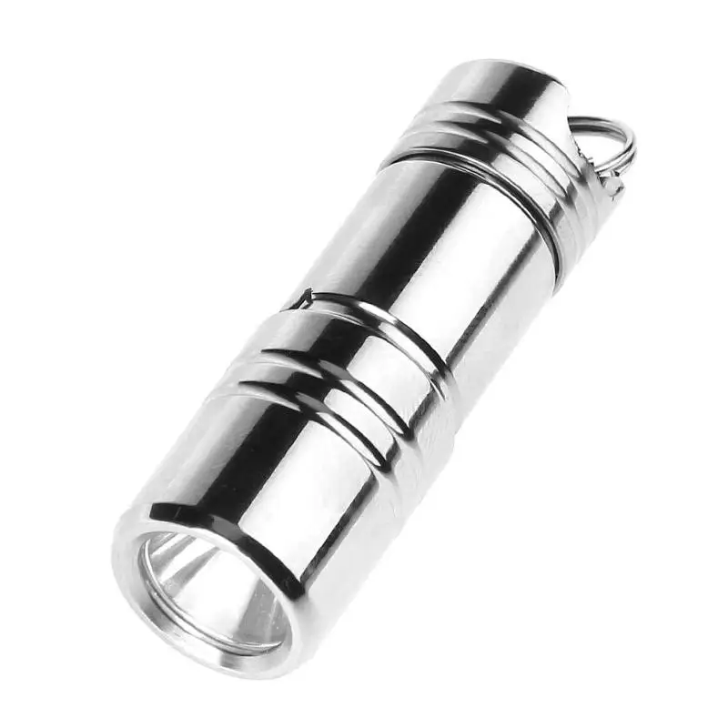 Super Mini Stainless Steel 80LM USB Rechargeable LED Flashlight Torch Keychain With 10180
