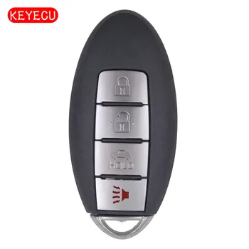 

Keyecu Keyless-Go Smart Remote Car Key 4 Button Fob 433.92MHz ID47 Chip for Infiniti QX60 P/N: S180144011