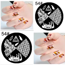 1PCS Flower Nail Art Stamp Template bird Design 5.5*5.5cm Round Image Plate Tool