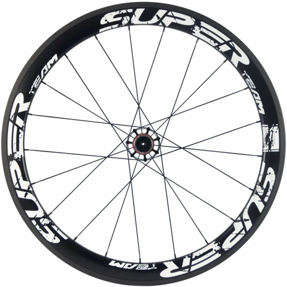 New SUPERTEAM Road Bike Carbon Wheelset 50mm Clincher Carbon Wheels