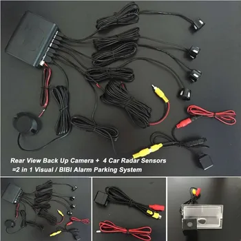 

Car Rear View Reverse Parking Camera + 4 Sensors Car Parking Sensor Radar Detector Kit For Land Rover Discovery 3 / 4 2005~2014