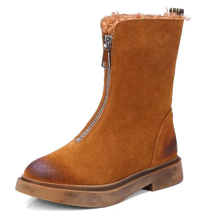 2018-Front-Zipper-Cool-Female-Snow-Boots-Plus-Fur-Winter-Shoes-Flat-Boots-Woman-Lamb-Fur(7)