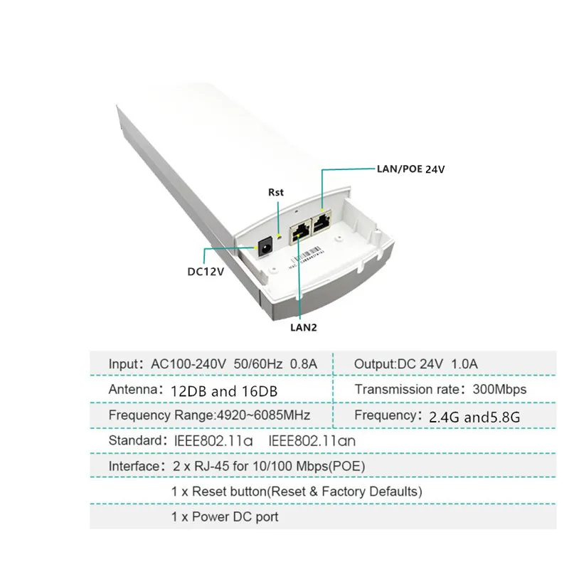 ANDDEAR9341 9331 чипсет wifi роутер wifi ретранслятор большой дальности 300Mbps2. 4G Открытый CPE AP мост wifi расширитель диапазона
