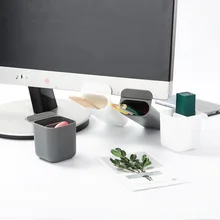 Креативный практичный прямоугольный домашний Офисный Компьютерный монитор, стол, боковая липкая коробка для хранения, школьные Канцтовары, контейнер для карандашей