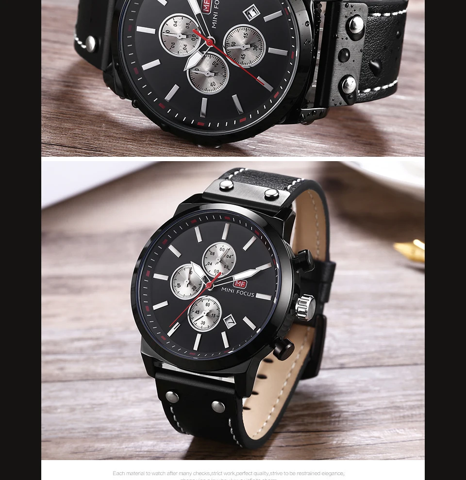 Мини фокус спортивные часы для мужчин водонепроницаемый кожаный ремешок для мужчин s наручные кварцевые часы для мужчин s люксовый бренд Relogio Masculino часы для мужчин