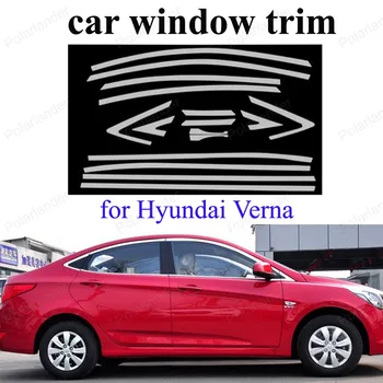 

Car Styling Stainless Steel Car Window Trim Decoration Strips For H-yundai Verna Sill Frame