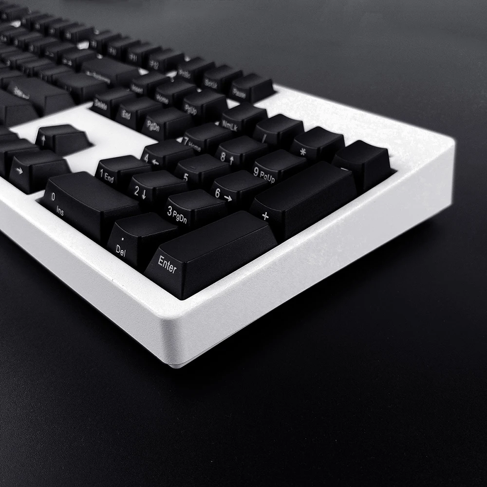 NPKC Черный ABS лазерные боковая подсветка топ-освещенный блеск через OEM keycaps ANSI ISO для Cherry MX переключатели 87 96 108 механическая клавиатура