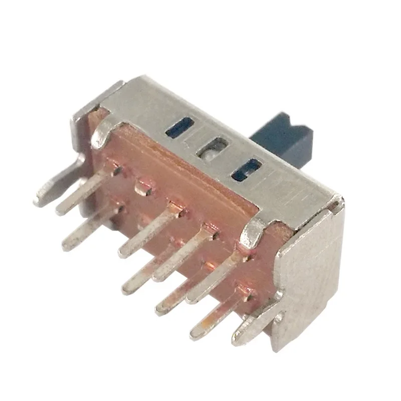 Interrupteur à Glissière Mini 2P3T 3 Positions 8 Broches THT | Lot De 2 Pièces Pour PCB