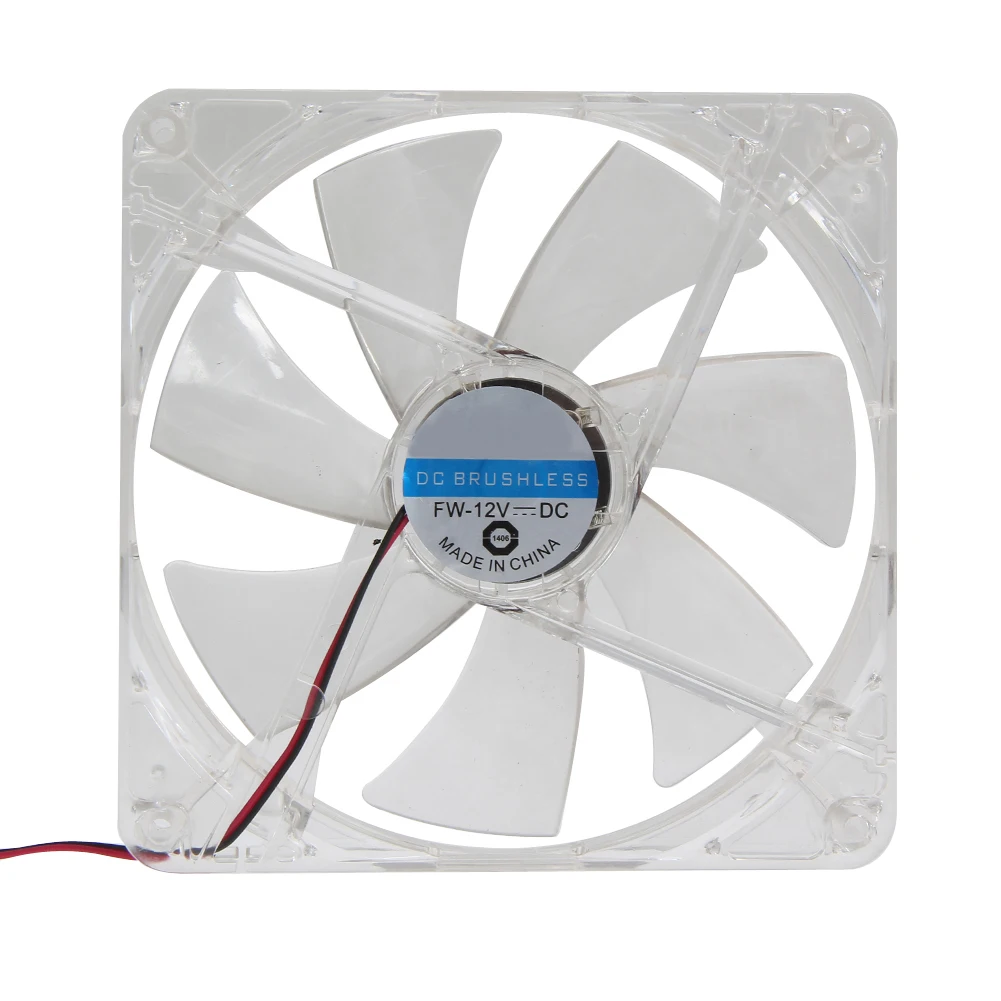 

New 12cm PC Computer Clear Case Red LED Light 7-Blade CPU Cooling Fan 12V 4pin Computer PC Case Cooler CPU Cooling LED Fan