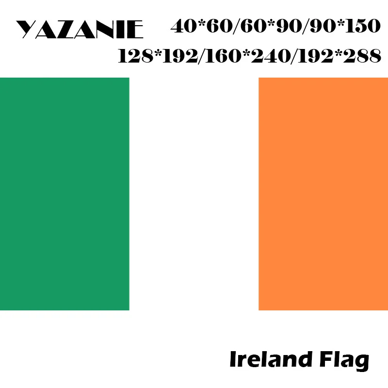 YAZANIE 60*90 см/90*150 см/120*180 см/160*240 см ирландский флаг двусторонний Национальный флаг страны открытый хлопок спортивные баннеры