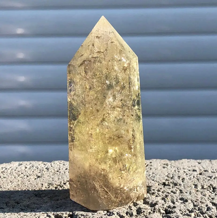 70g natural citrine crystal quartz obelisk wand point healing 5