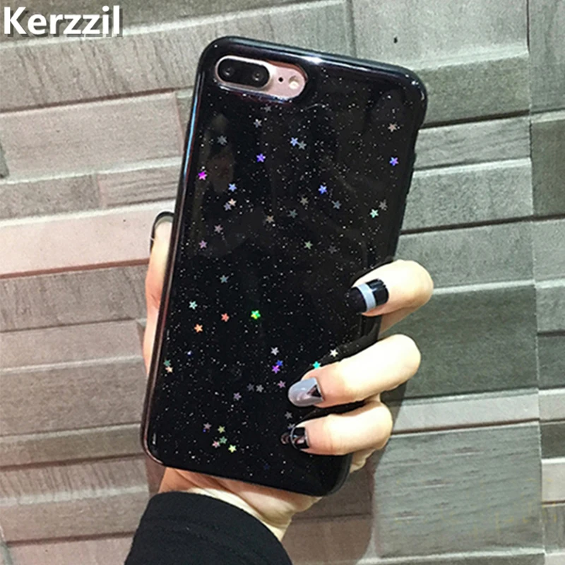 

Kerzzil Bling Glitter Soft Silicone Case For iPhone 7 6 6S Plus Cute Star Cover Shining Phone Case For iPhone 6 7 6S Coque