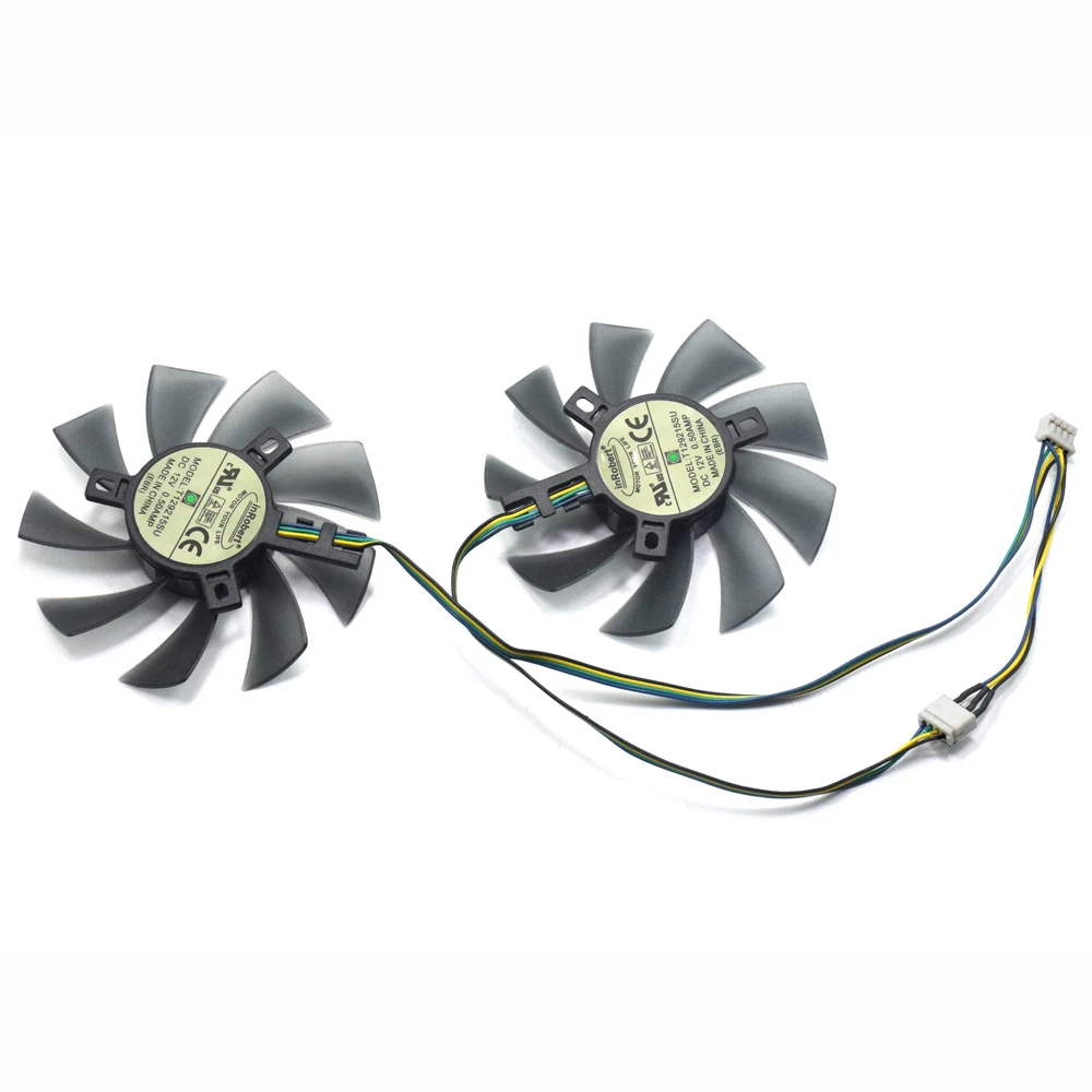 2 шт. кулер для XFX R9 270X / 280X 290X 370X 380X 390X MSI GTX 1060|Кулеры/вентиляторы/системы