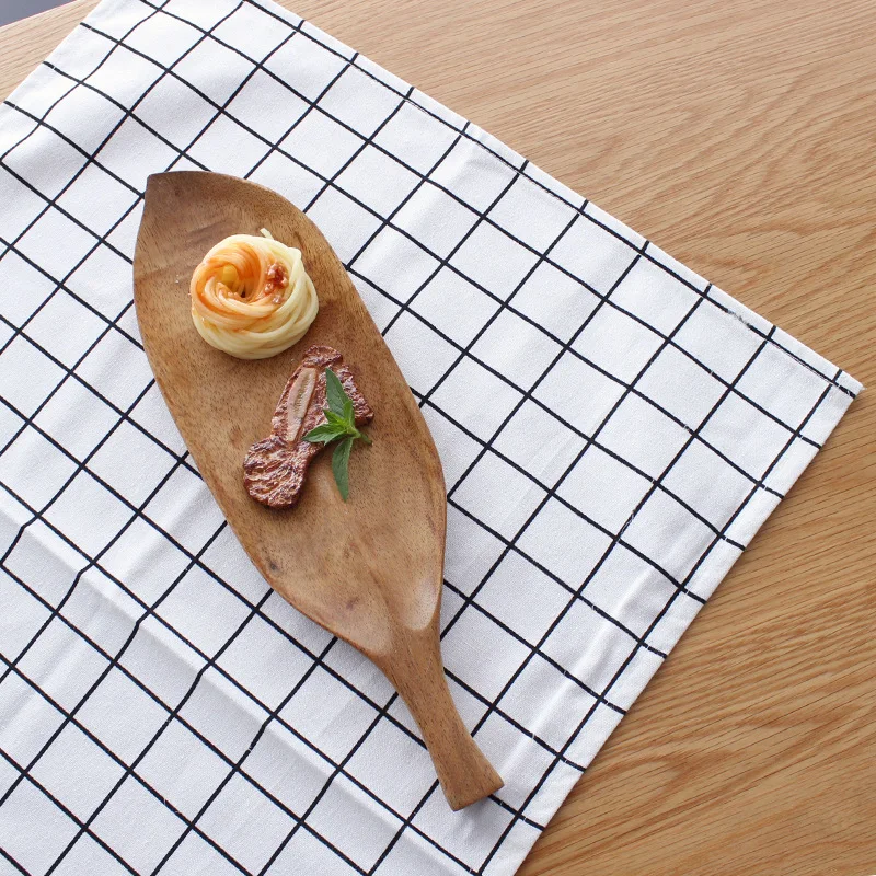 FullLove 4 шт./компл. 40*60 см Nordic хлопок стол коврик для столовых приборов в черную клетку Чай Кофе Pad Кухня полотенца домашний текстиль(разные цвета