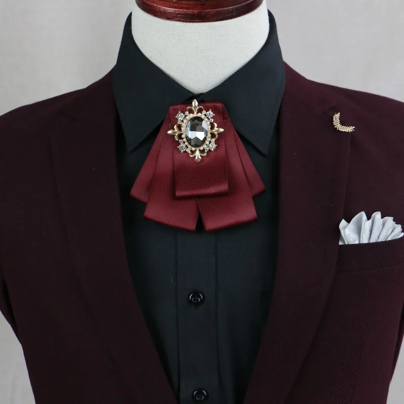 

Men's high quality diamond bow tie Business groom British men's accessories bow tie