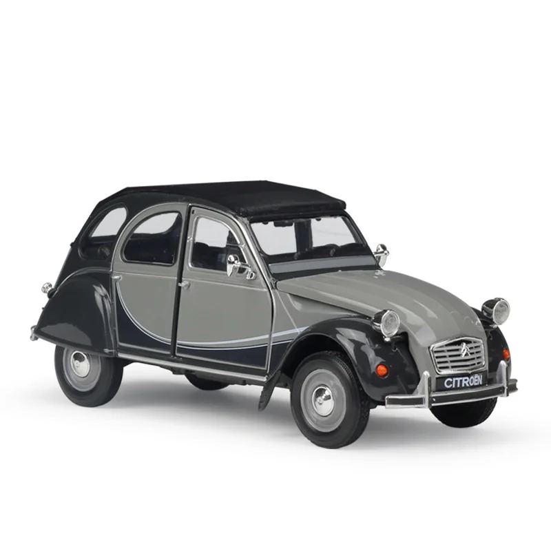 WELLY 1:24 металлическая классическая модель автомобиля CITROEN 2CV 6 Charleston литье под давлением игрушечный автомобиль автомобили из сплава игрушки для детей Коллекция подарков - Цвет: Gray