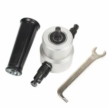 

1 Set Nibble Metal Cutting Double Head Sheet Nibbler Saw Tool Drill Attachment Free Cutting Tool Nibbler Sheet Metal Cut