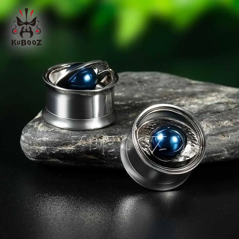 KUBOOZ Винтовые Туннели с заглушками для ушей расширитель из нержавеющей стали