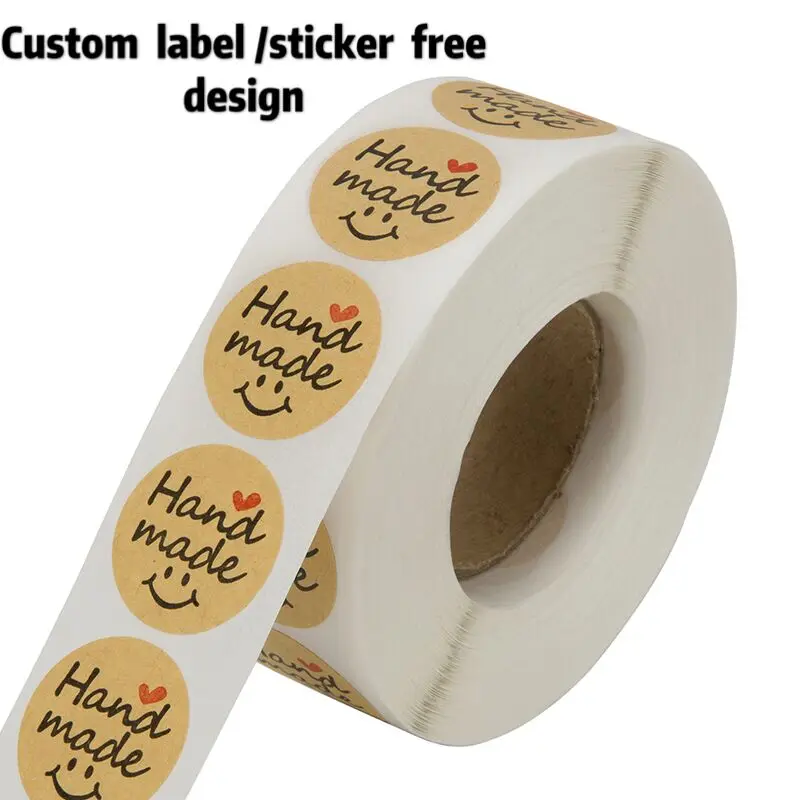 

Customized Custom Label handmade Stickers with love seal Labels cute sticker for Cake Packaging labels sticker stationery