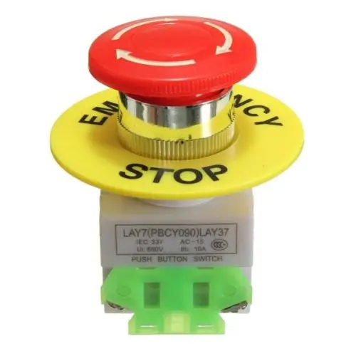 

AC 660V 10A Plastic Shell Red Sign Emergency Stop Mushroom Push Button Switch