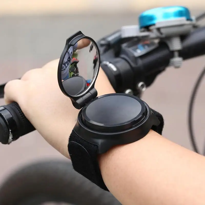 

360 Degree Rotate Outdoor MTB Wrist Strap Rear View Mirror for Cycling Safety