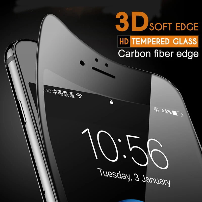 ESVNE 2 шт./лот 3D мягкие edge Full Cover Плёнки закаленное стекло для iPhone 7 стекло 9H твердость защитное стекло на айфон 7 Plus Экран Protector глянцевая