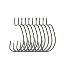 Trulinoya 10 шт./упак. рыболовный крючок черный Цвет широкий живота кривошипно крюк BBK для поймать босс рыба карп рыболовные снасти