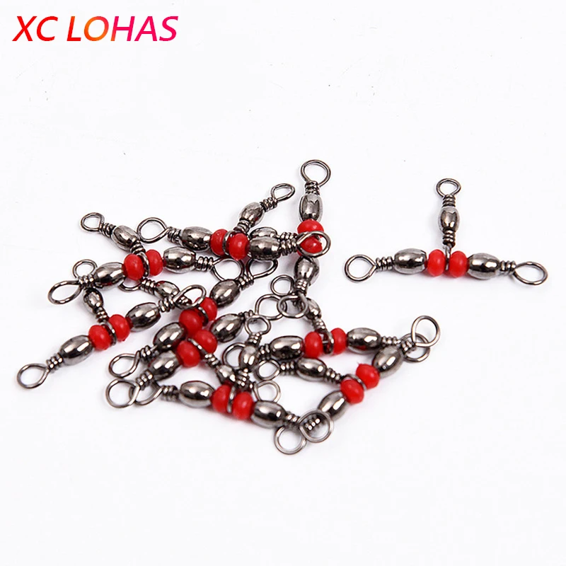 Buy 10pcs/pack 3 Way Ball Bearing Swivel Fishing