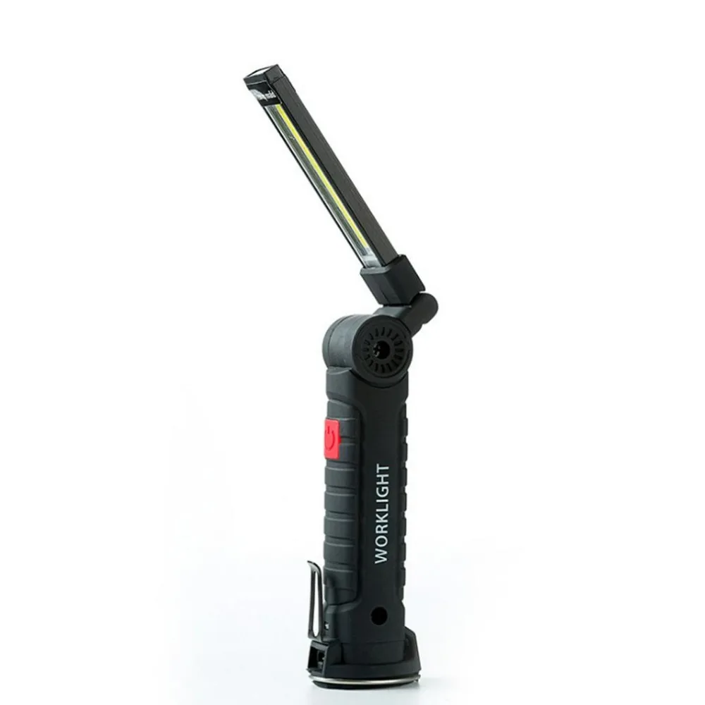 

ICOCO USB Folding Outdoor Bright COB+LED Rechargeable Cordless Emergency Work Light Torch Flashlight Handy Inspection Lamp