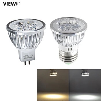 価格 4 個 Lampade Led スポットライト MR16 E27 Ac Dc 12 V 24 V 4 ワットハイパワー電球ライト 110 12v 220 V スポット電球のエネルギー節約ランプ 12 24 ボルト