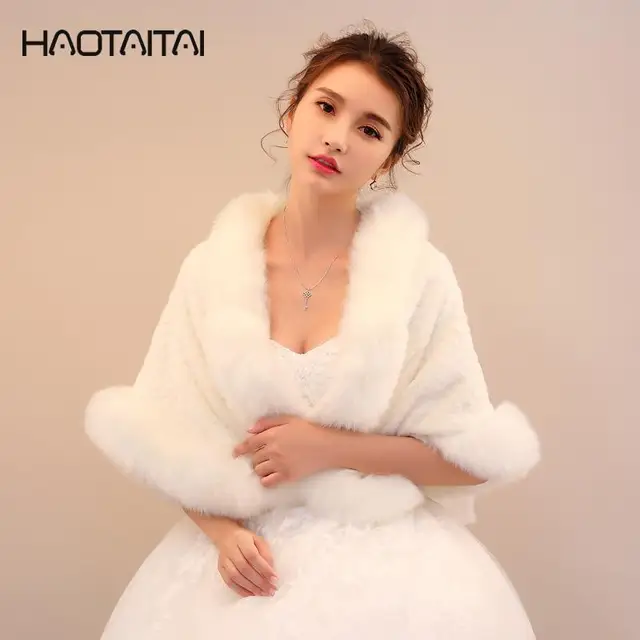 Price Bridal Jackets New White Wraps 2018 Wedding Cheap Jacket Women Cloak Cape Shawl