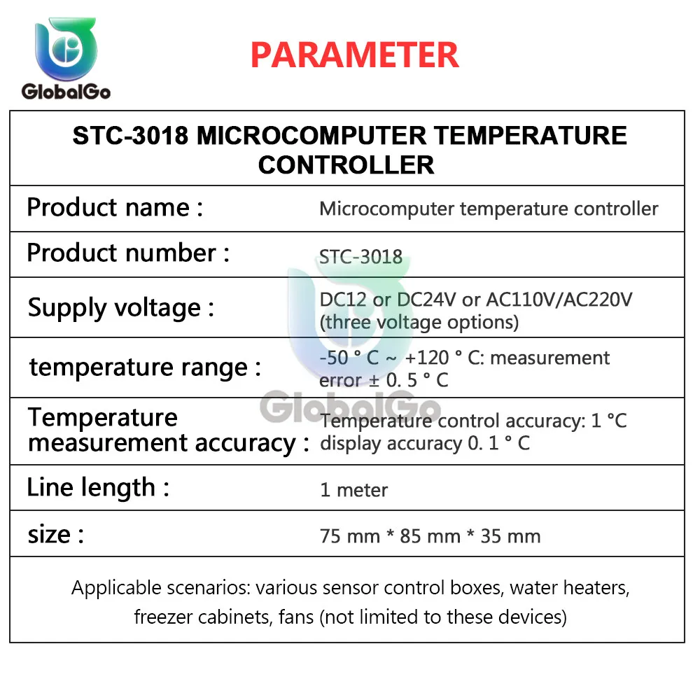 STC-3018 двойной цифровой переключатель температуры 12 В 24 в 110 В 220 В терморегулятор Термостат C/F для инкубатора реле