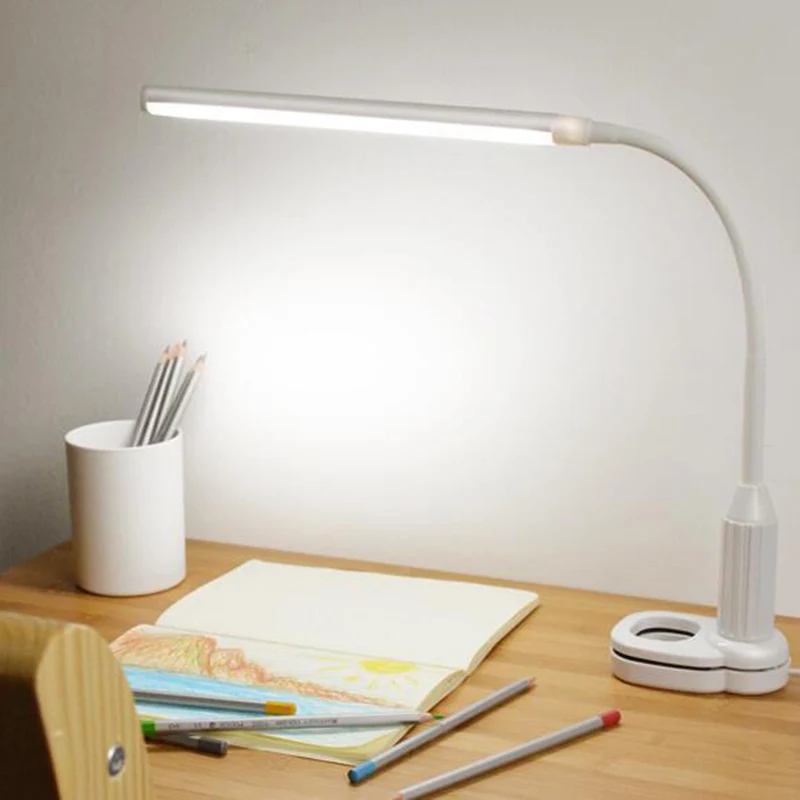 

LED Mini Clip Light Clamp USB Charging Bendable Eye Protect Adjustable For Desk CLH@8
