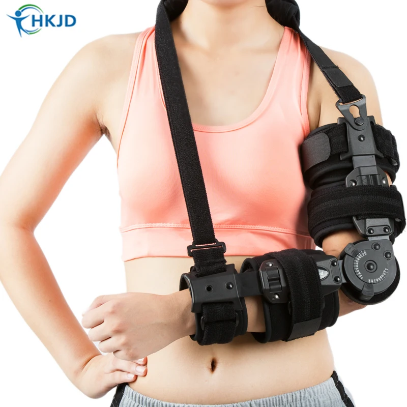 Medical Arm Brace Angle Adjustable Hinge Elbow Support Brace For Forearm Fracture injury arm sling elbow and wrist stabilizing brace fixation support brace for injury or hurt