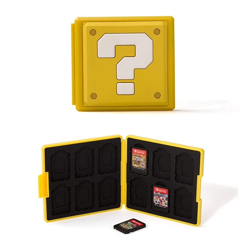 Portable Game Cards Case Question Block For Nintend Switch Shockproof Hard Shell Storage Box Switch NS Game Card box