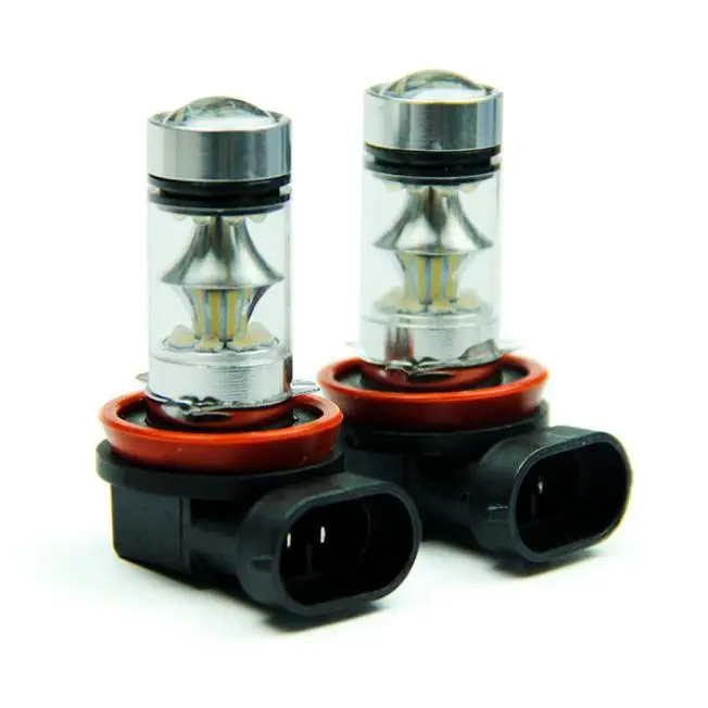 

2PCS Universal H11 100W Auto Car LED Fog Light Bulb DRL Driving Lamp Headlight 12V 24V 6000K