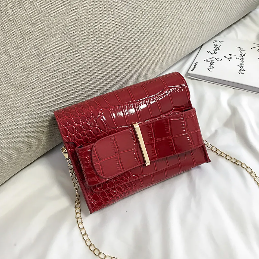 Crocodile Pattern Crossbody Bags For Women Small Chain Handbag small bag PU Leather Hand Bag Ladies Designer Evening Bags