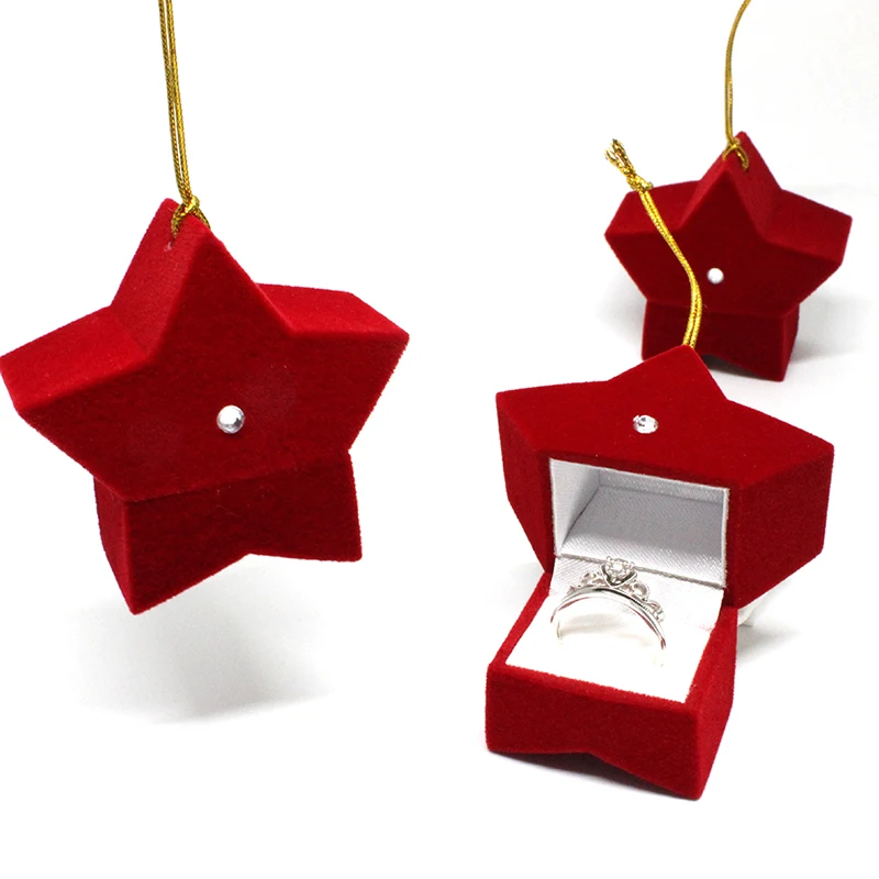 

New Fashion Necklace Jewelry Display Box For Gift Personality And Creativity Of The Young Star Woven Velvet