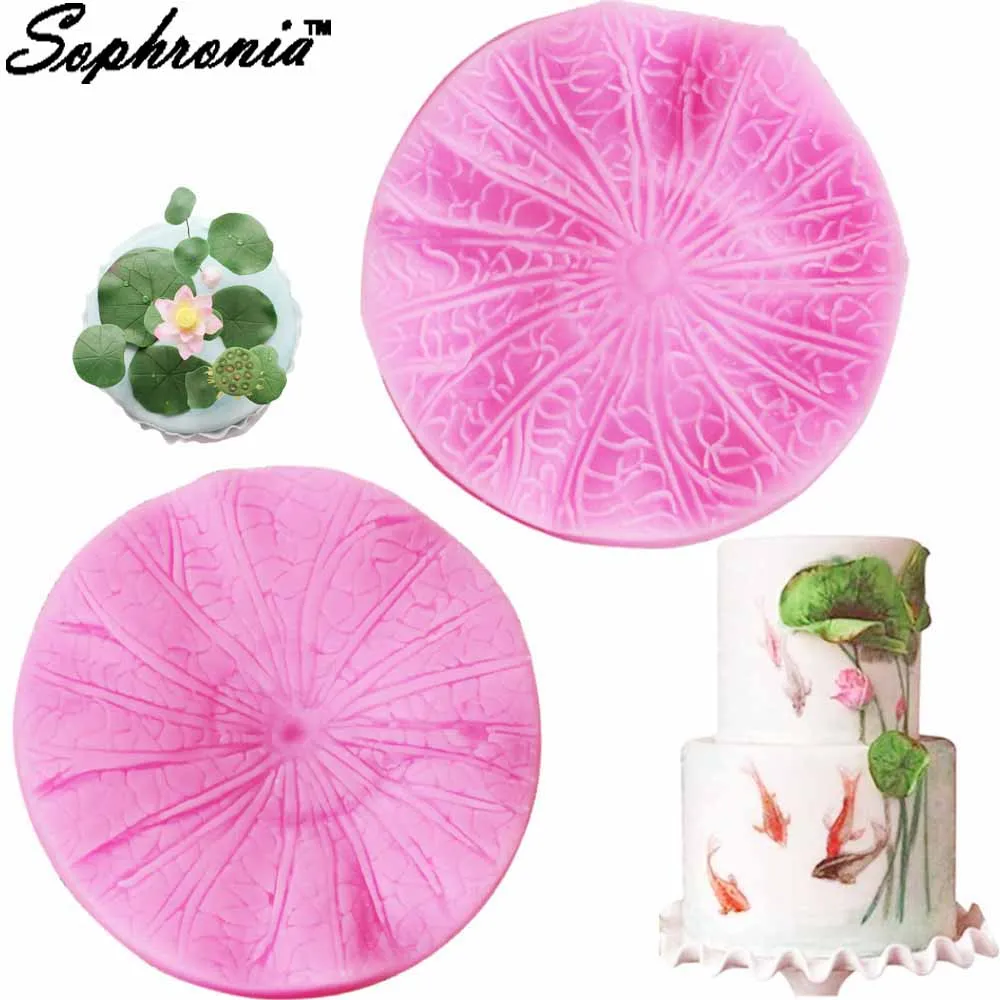 

Sophronia Sugarcraft Lotus Leaf Silicone Mold for Fimo Clay Candy Chocolate Sugar Jelly Decoration fondant Tools Mould M758