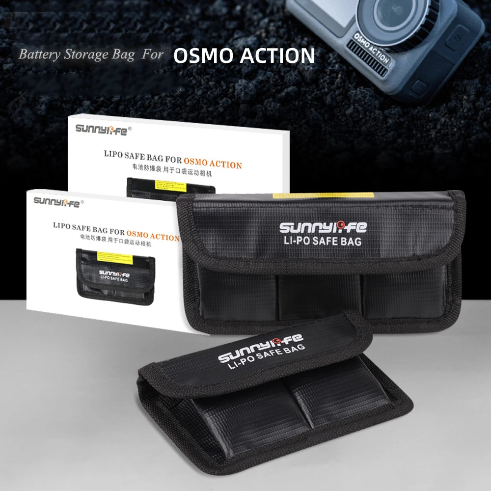 

DJI OSMO Action Battery bag LiPo battery Explosion-proof Protective case Battery separate storage Box for DJI OSMO Action camera