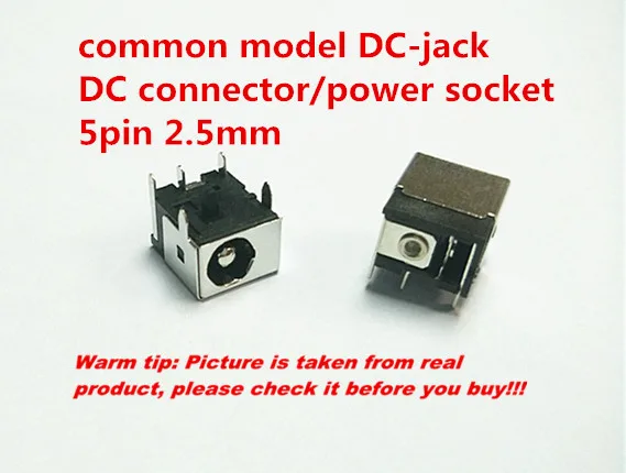 

New DC Socket use FOR Lenovo ASUS TOSHIBA Laptop DC-jack Power Connector 5pin 2.5mm