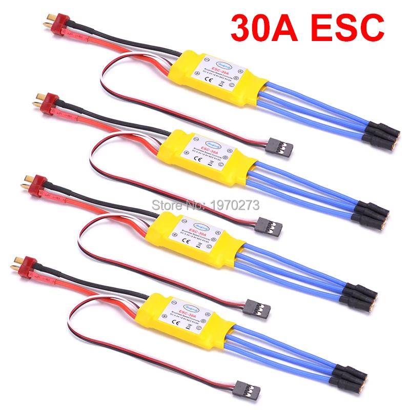 

New Arrival 30A Brushless Speed Controller w/ 2A 5V BEC RC ESC soldered with T plug and 3.5mm Banana Connector for Multicopter
