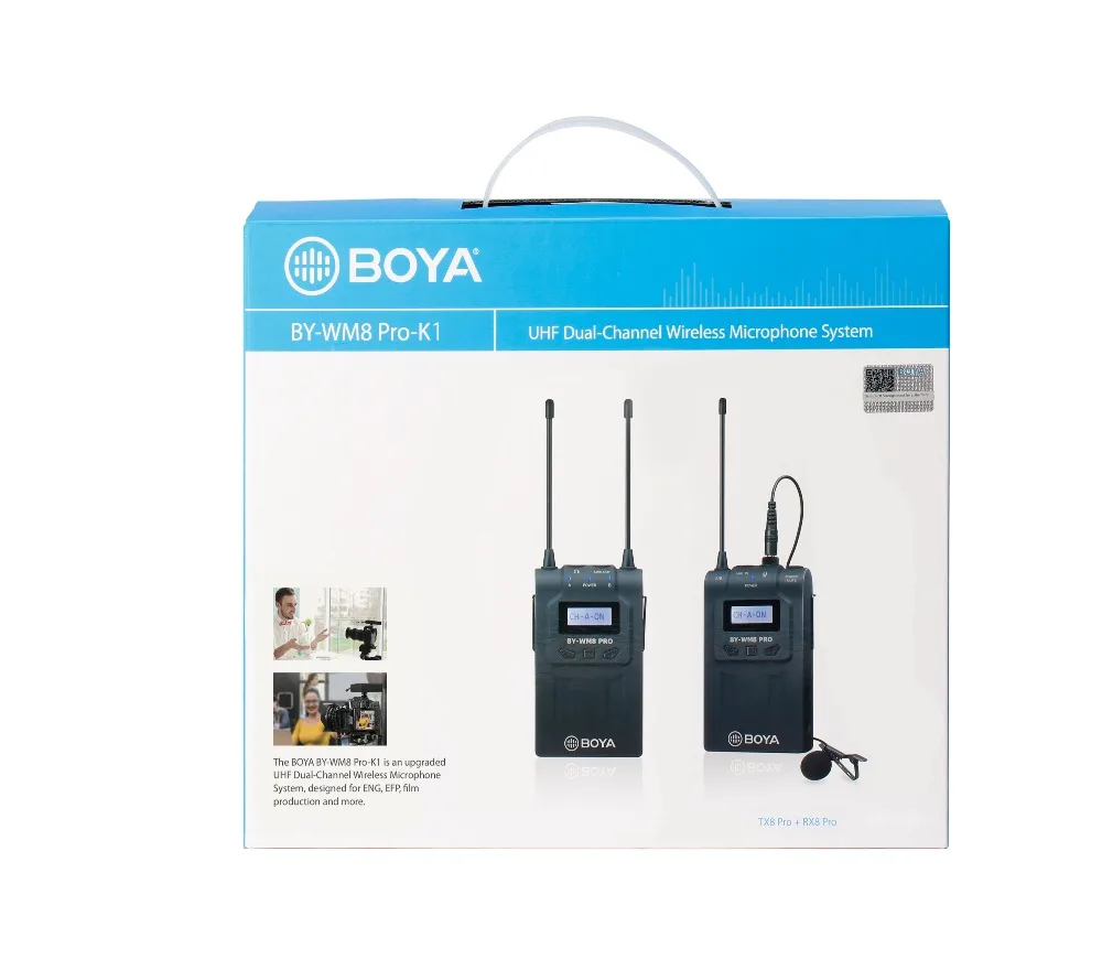 BOYA BY WM8 Pro K1 UHF Dual Channel Lavalier Wireless