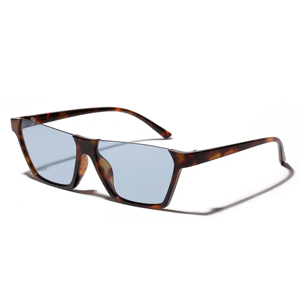 OVZA полуоправы Солнцезащитные очки женские модные панк Солнцезащитные очки Мужские брендовые дизайнерские очки прямоугольные крутые гафы de sol mujer S8017 - Цвет линз: Синий
