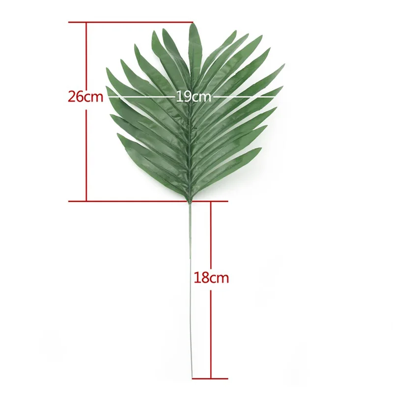 12 шт. большие пальмы искусственные поддельные Monstera листья пальмы зеленый пластиковый лист Свадебные DIY украшения недорогие цветы листья растения