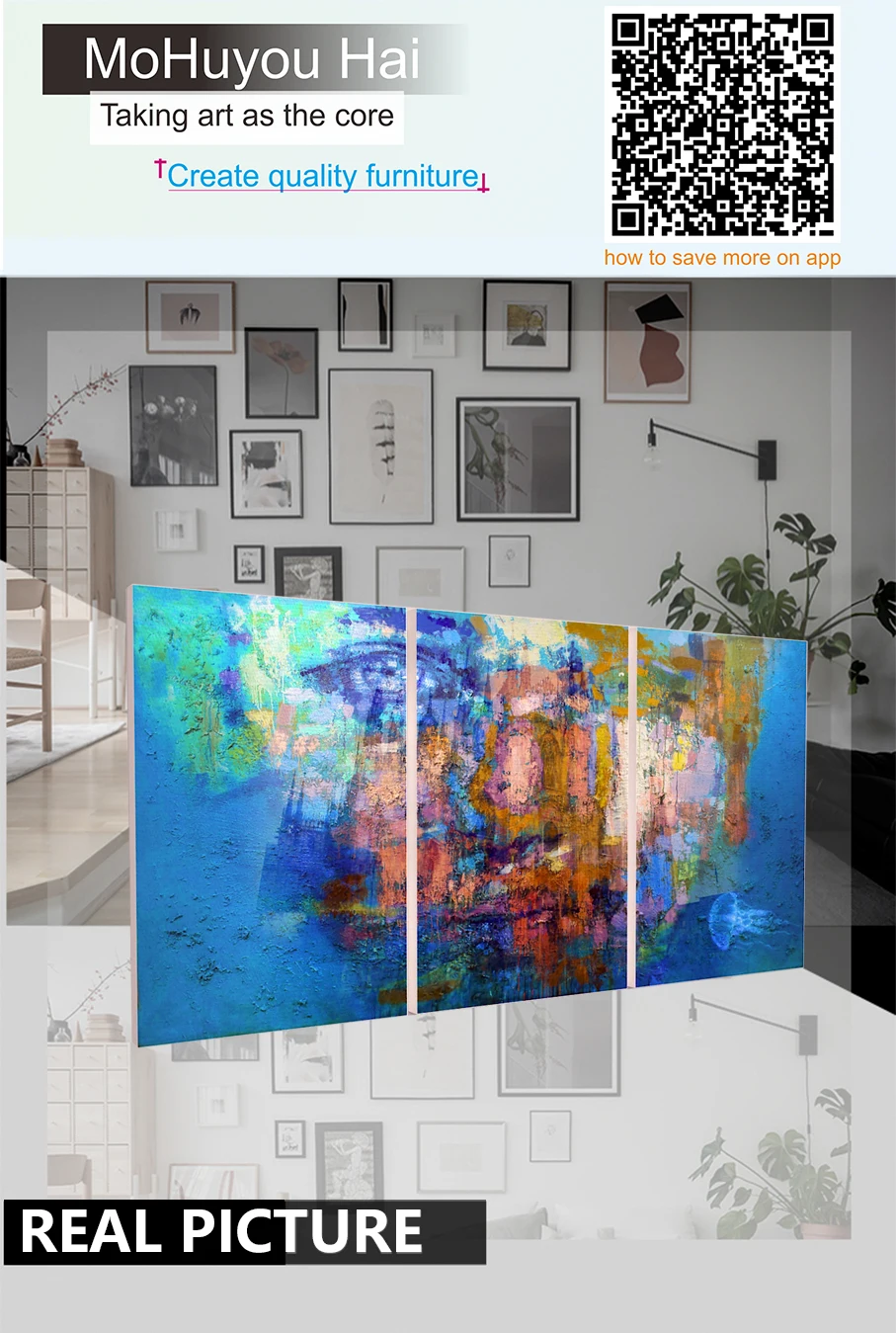 

3 Pcs Number Abstract painting Oil Paint Canvas Art contemporary art Oil Painting Home Decor