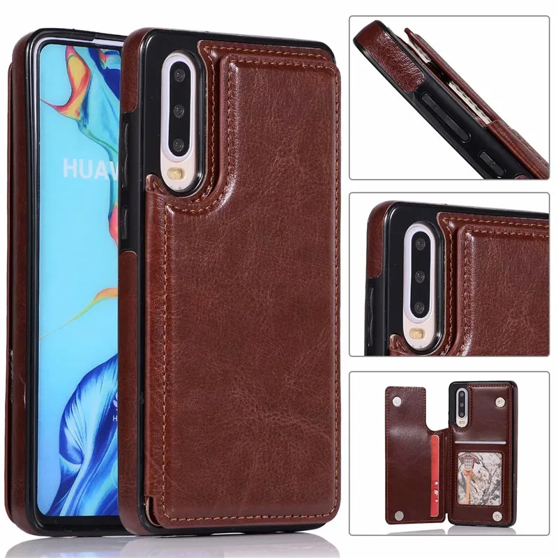 Роскошный PU кожаный чехол для huawei mate 20 Pro Lite держатель Карт Подставка откидная